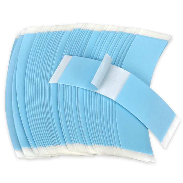 48 Pieces Lace Front Wig Tape Double Sided Wig Tape Waterproof Hair Extension Tape Strong Hold Clear Wig Tape for Lace Wigs (Blue)