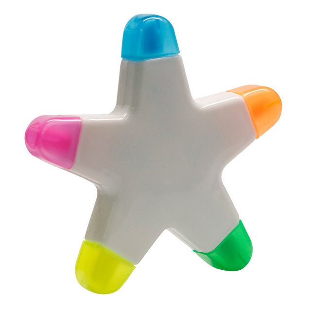 Star Shaped Highlighters - 5 Color Set for Students