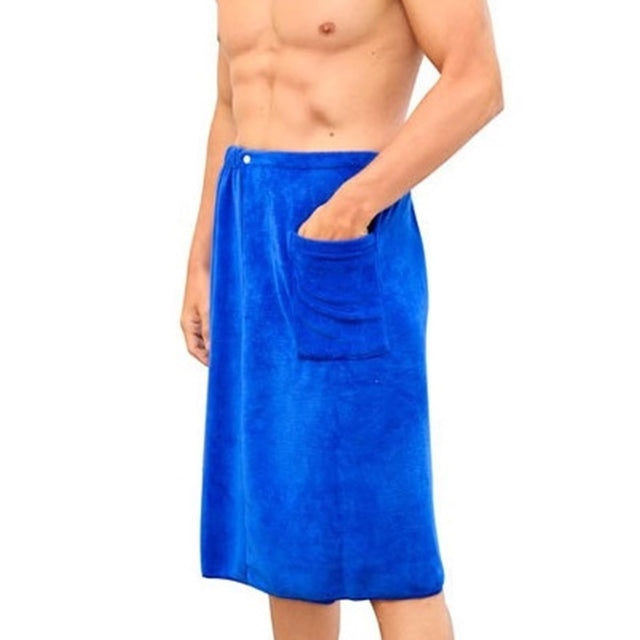 FOTN Mens Bathrobes Beach Towels Short Shower Skirts Shower Pants