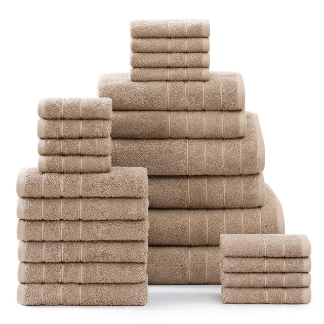 Casa Platino 24 Piece 100% Cotton Towels for Bathroom 2 Bath Sheets
