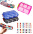 5PCS Travel Pill Case with Optional Medicine Stickers Labels Pill Box Pill Organizer with Labels Pill Container with Pill Stickers Medication Labels with 10 Compartments