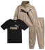 PUMA Toddler Boys Pants Set - 3 Piece Athletic T-Shirt Zip Up Jacket