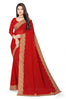 Ravish Style Womens Georgette Siroski work Embroidery Saree with Blouse Piece (1211-Red)