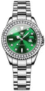 OLEVS Watches for Women Diamond Luxury Dress Silver Wrist Watch Stainless Steel Waterproof Luminous Date