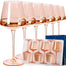 Cyrelwing Light Pink Wine Glasses Set of 618oz Blush Pink