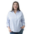 Plus Size 3/4 Sleeve Shirts for Women Button Down Shirts V Neck Women Blouses Tops Business Casual Stretch Shirts(1604X)