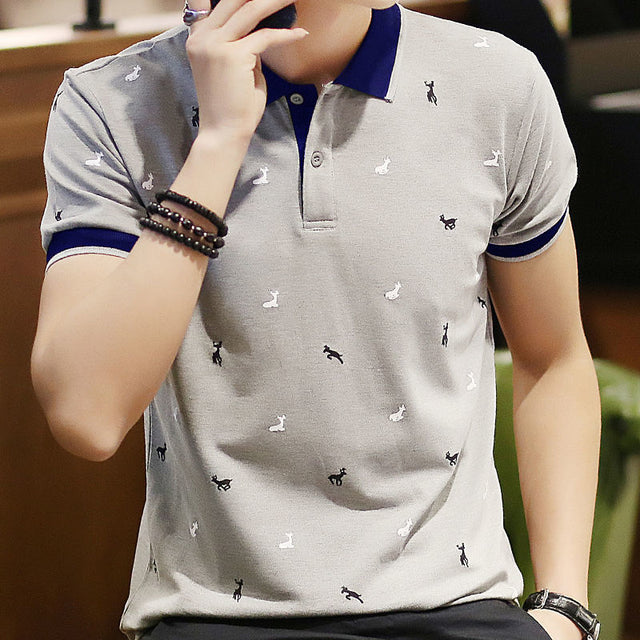 Men's Printed Polo Shirts - Summer Oversized Casual Tee