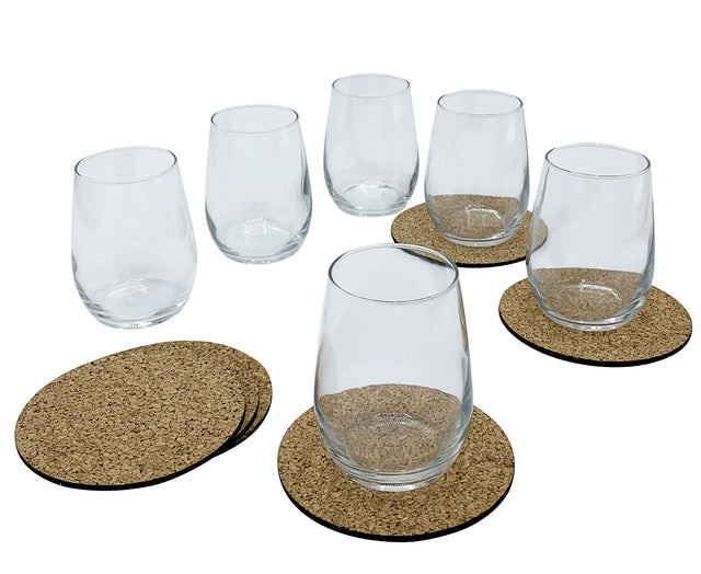 6 OZ MINI TESTER Libbey Stemless Wine Drinking Glass