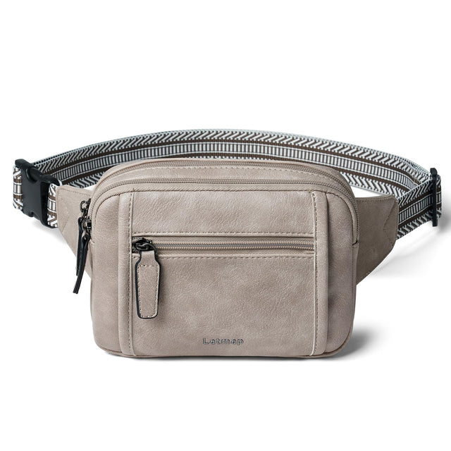 LATMAP 3L TRIPLE ZIP Fanny Packs Belt Bag For Women Men Crossbody