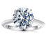 Turandoss 3ct Moissanite Rings for Women Round D Color VVS1 Clarity Engagement Rings 14K White Gold Vermeil 4 Prong Knife