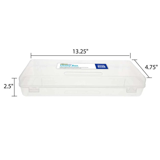 Pencil Case Multipurpose Utility Box Ruler Length – Clear