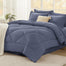 Litanika Dark Blue Grey King Size Comforter Set with Sheets