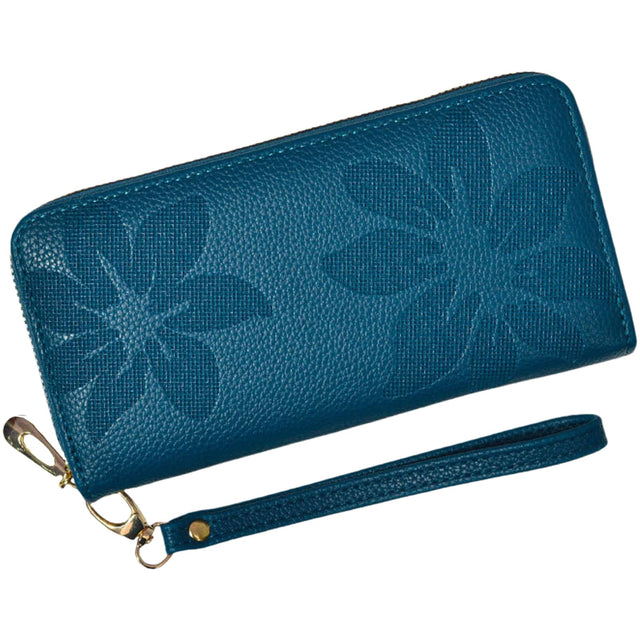 Bakurok Womens Wallet RFID Wristlet Wallet for Women Zip Around Credit Card Holder Wallet Floral Leather Ladies Clutch Long Purse