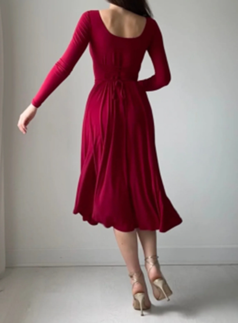 Women Elegant Long Sleeves Dress
