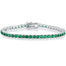 QUEENMOMENT May Birthstone Bracelets for WomenCreated Emerald Tennis Bracelets for Women3mm CZ Birthstone Tennis Bracelets Jewelry Birthday Gifts for Mom Wife 6.5 inch