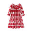 Sisa Chaska Girls Christmas Dress，Winter Flannel Dresses Long Sleeve Gown 3-12Years