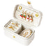 Tiny Small Jewelry Travel Case Mini Jewelry Box for Purse Sparkly Travel Jewelry Holder Mini Cute Travel Jewelry Case Small Travel Jewelry Box with Ring Holder Travel Essentials for Women Girls White