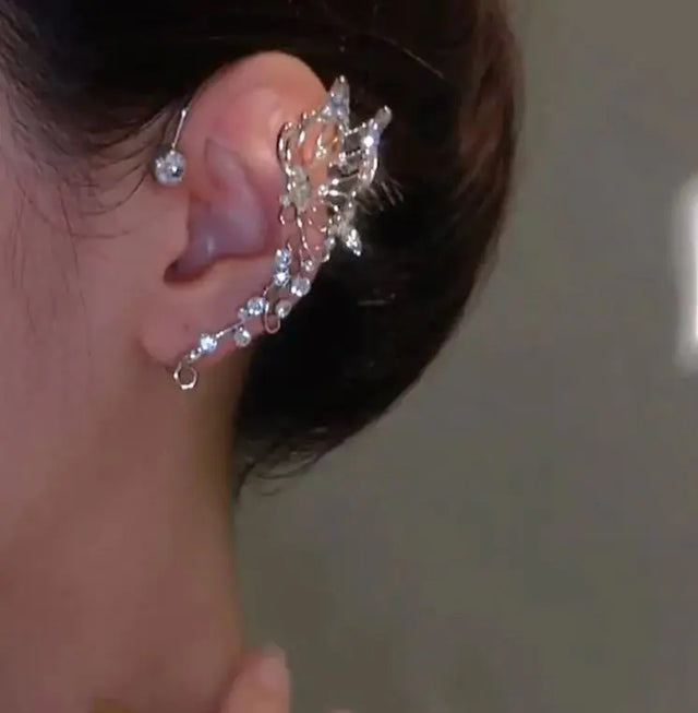 Women's Zircon Wheat Earrings Without Pierced Earrings