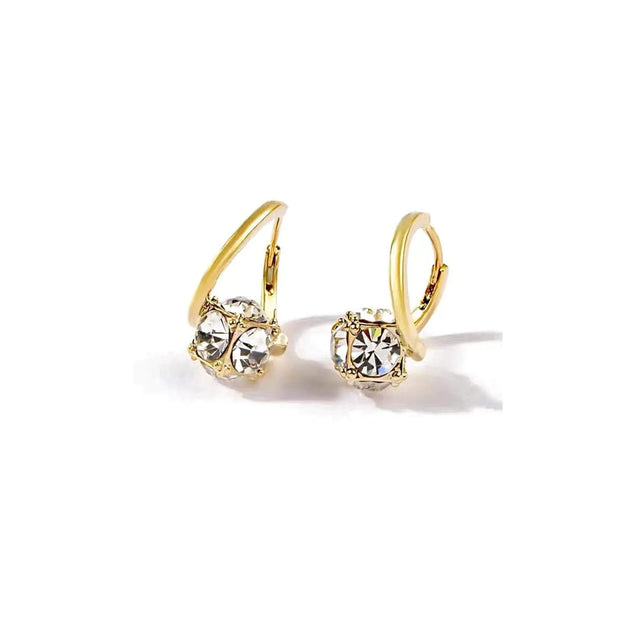 Lymphvity Earrings for Women Lymphatic Germanium Earrings Lymphatic Drainage Earrings Histone Lymphvity Acupuncture Therapy Earrings Lymph Cubic Zirconia Hoop Earrings Jewelry for Women (gold)