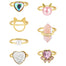 NEWITIN 7 Pieces Cute Rings for Girls Crystal Ring Girl Pretend Play