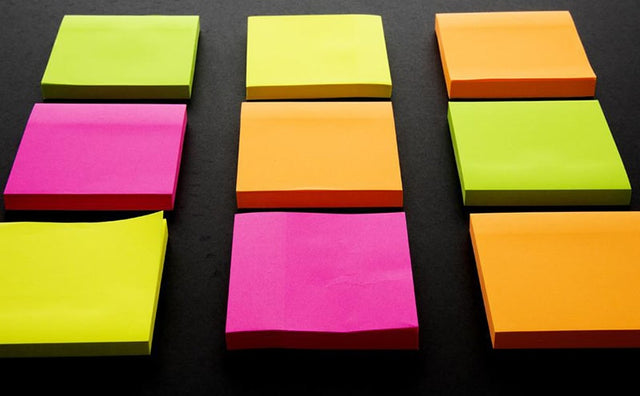 40 Ct. 3" X 3" Neon Stick On Notes (4/Pack) - Sticky Notes