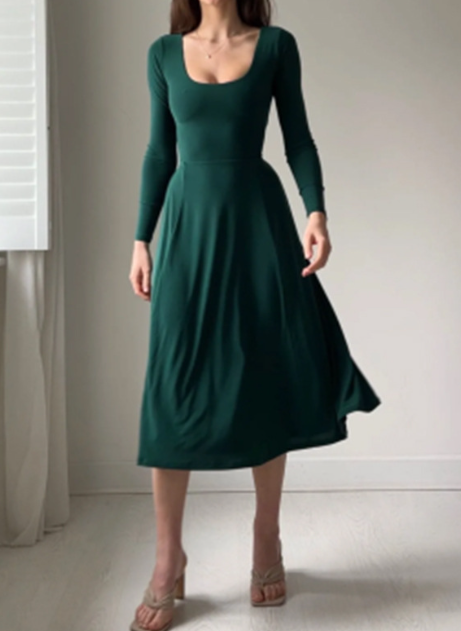 Women Elegant Long Sleeves Dress