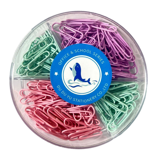Stylish Macaron Color Office Supplies Set with Clips