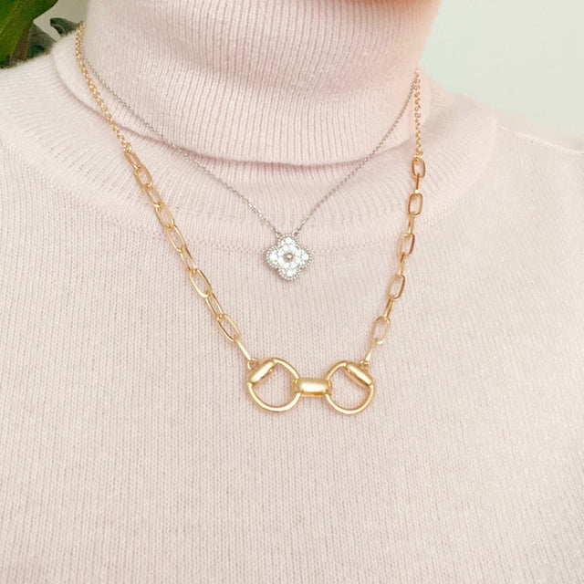Equestrian Pendant Chain Necklace