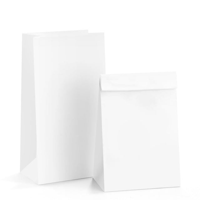 BagDream Paper Lunch Bags 6lb 100Pcs Kraft Paper Bags Bulk Craft Bags Bread Bags White Paper Snack Bags 6x3.54x11 Inches Kraft Sack Lunch Bags