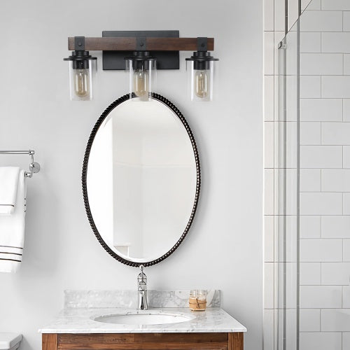 3 Lamps Farmhouse Dresser Lamps Rustic Bathroom Lamps Bathroom