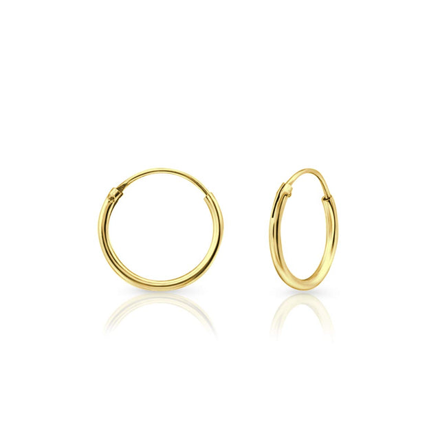 Hoop Earrings Women - Earrings for Men Gold 24k - Toddler Earrings Hoops - Endless Hoop Cartilage Earrings - Small Gold Hoop Earrings - Small Hoop Earring - Thin Gold Hoop