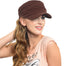 Wimdream Women Cabbie Newsboy Hat Hair Loss Hat for Women Baseball Caps Cotton Lined Brown
