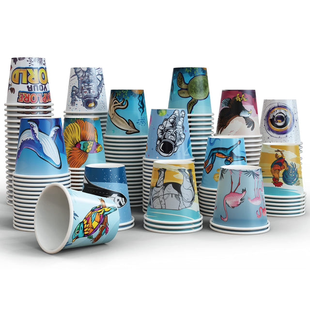 Art Kups [ 2.5 oz - pack of 300 ] Paper Cups - Small Recyclable