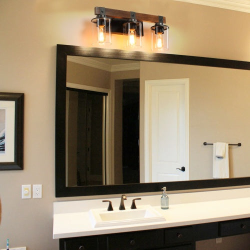 3 Lamps Farmhouse Dresser Lamps Rustic Bathroom Lamps Bathroom