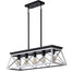 5 Lamps Farmhouse Chandelier Dining Room White - No Bulbs