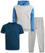 RBX Boys Active Jogger Set - 3 Piece Performance Fleece Sweatshirt