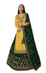 New Indian/Pakistani Eid Special Party/Ethnic wear Georgette Straight Ghagra Style Salwar for Womens LTT (Light Yellow XL-44)