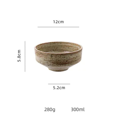 Japanese Style Creative Retro Rough Pottery Rice Bowl
