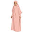 Abaya Muslim Girls Dress Islamic Prayer Dress For Kid Girls Muslim Jilbabs Muslin Thoub Isdal Jilbab For Muslim Girl One Piece Ramadan Abayas For Kid Dubai Eid Dresses Peach Pink Kids 12-13 Years